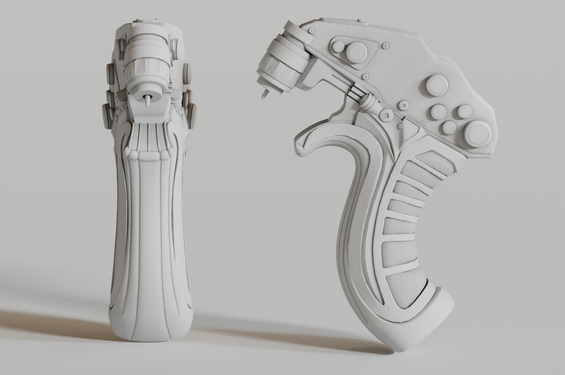 Futuristic Game-Ready Model Mechanical Tool or Medical Equipment Low-poly 3D model_2