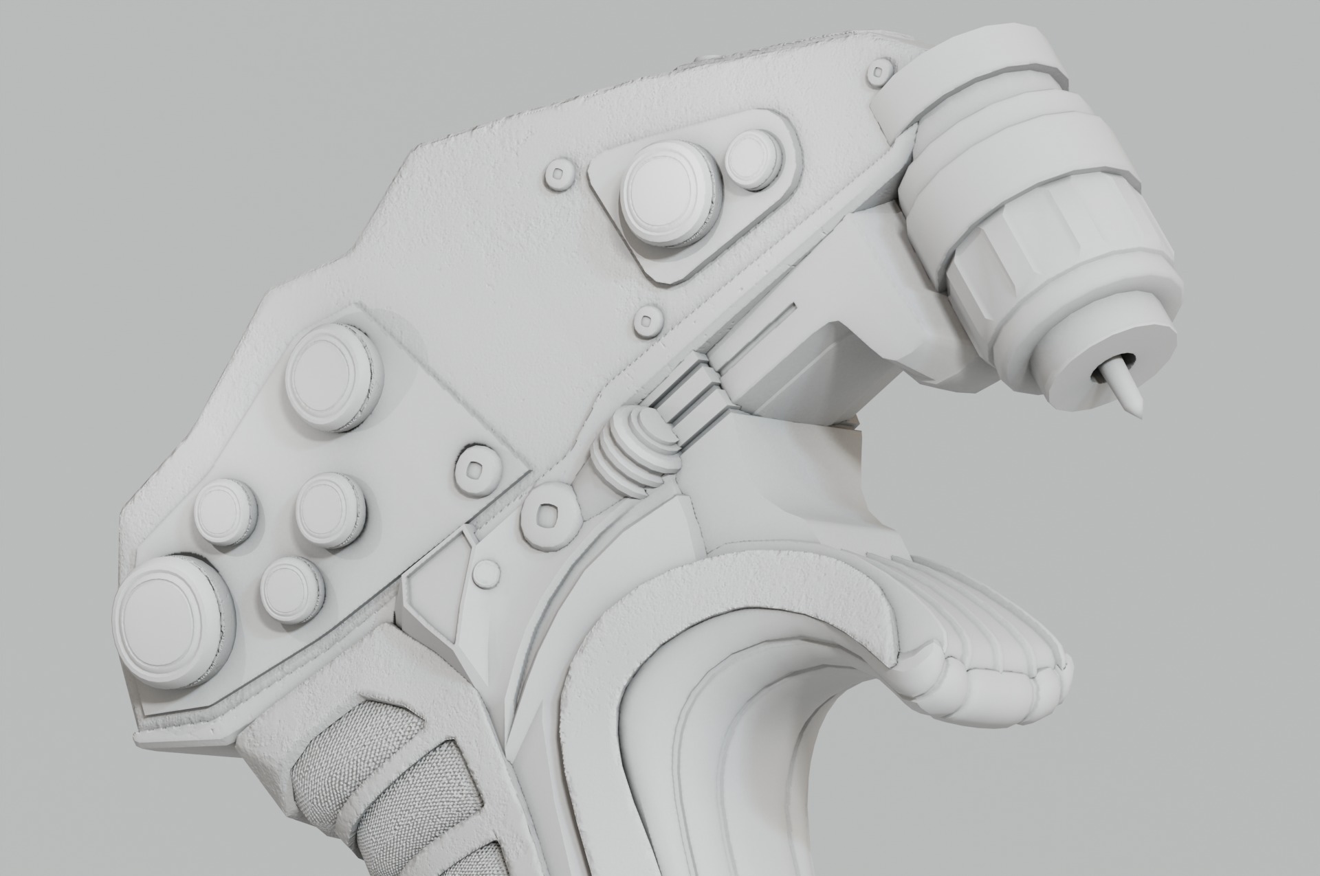 Futuristic Game-Ready Model Mechanical Tool or Medical Equipment Low-poly 3D model_5