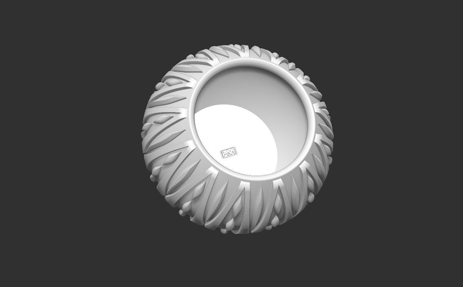 HM Succulent Flower Pot 010-A 3D print model_6