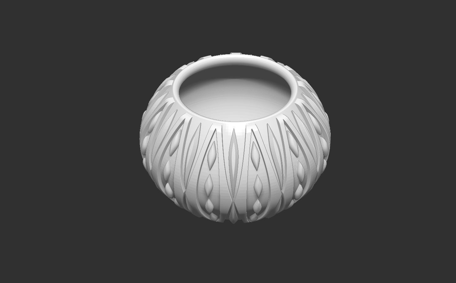 HM Succulent Flower Pot 010-A 3D print model_7