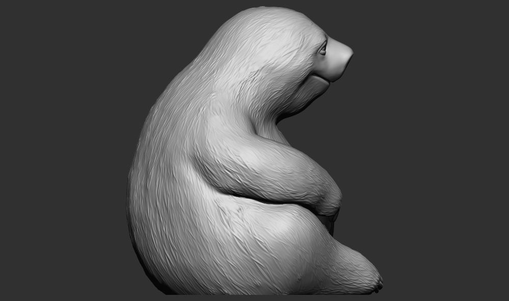 cartoon stylized Sloth  3d printable model  3D print model_7