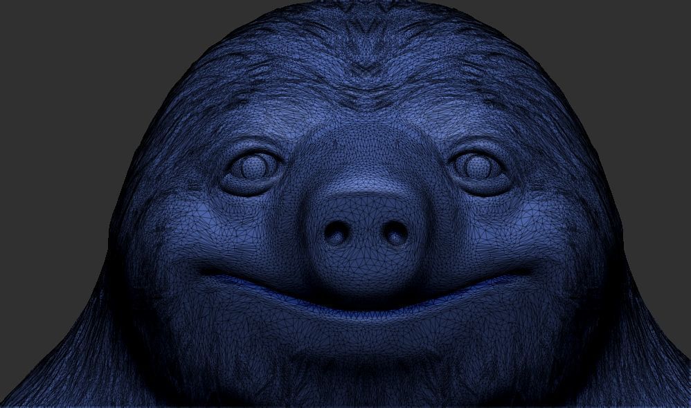 cartoon stylized Sloth  3d printable model  3D print model_3