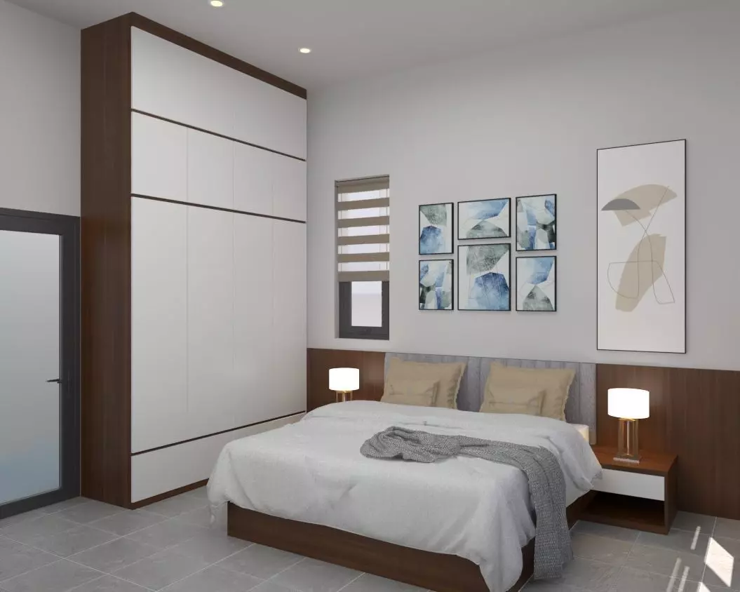 Resident Bed Felt Headboard Free 3D model
