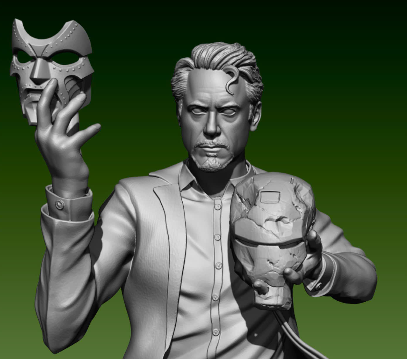 ROBERT DOWNEY JR PLAY VICTOR VON DOOM 3D print model_2