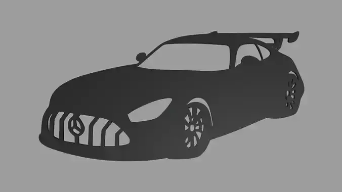 Mercedes-Benz AMG GT Wall Silhouette