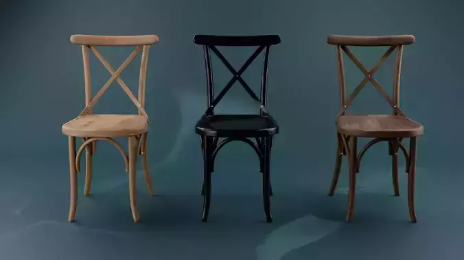 Cross Thonet chair 3d model
