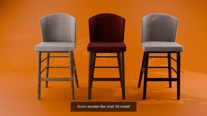 Wooden Chair Pack 3D Models Game Ready Furniture Set 6