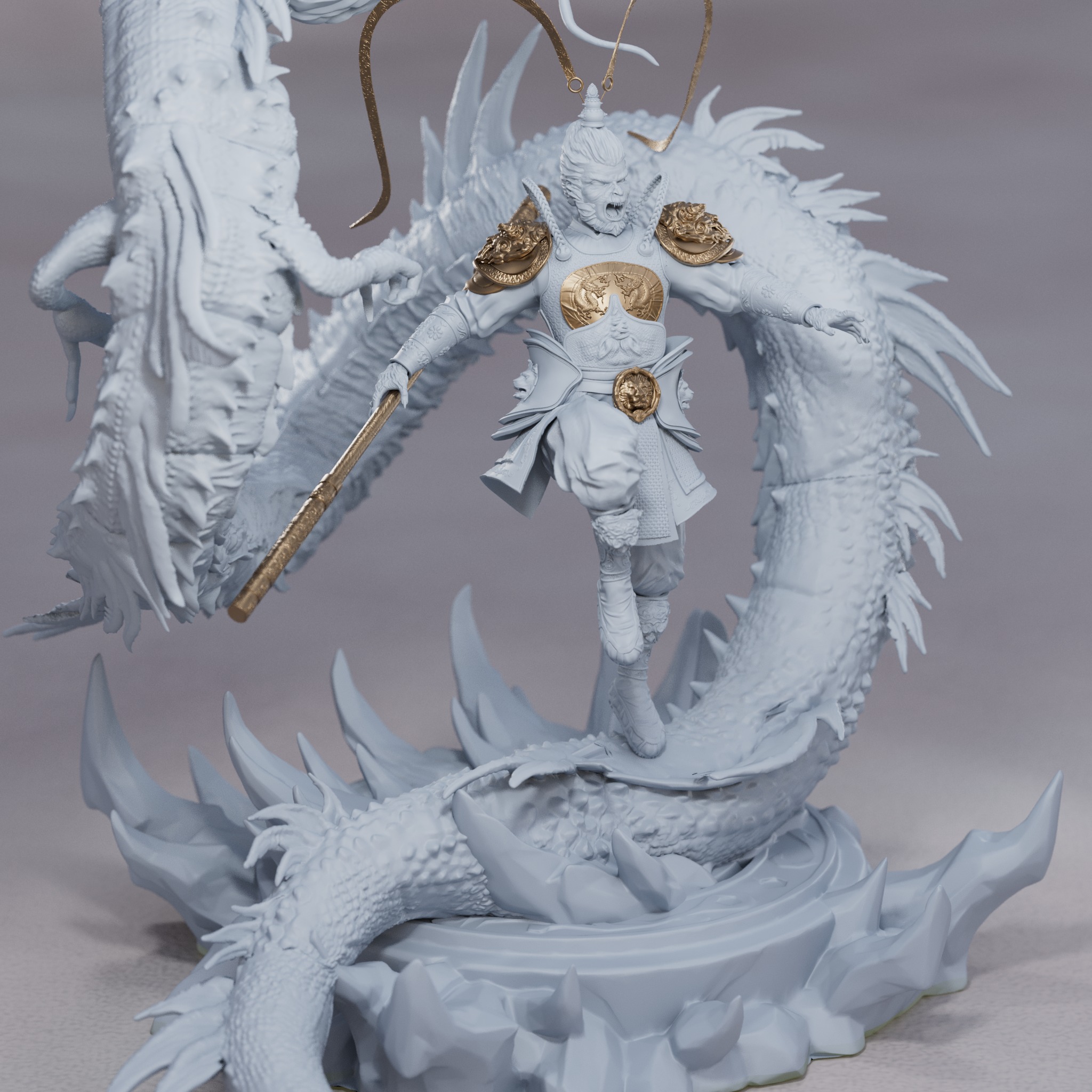 Monkey King Wukong STL 3d print 3D print model_2