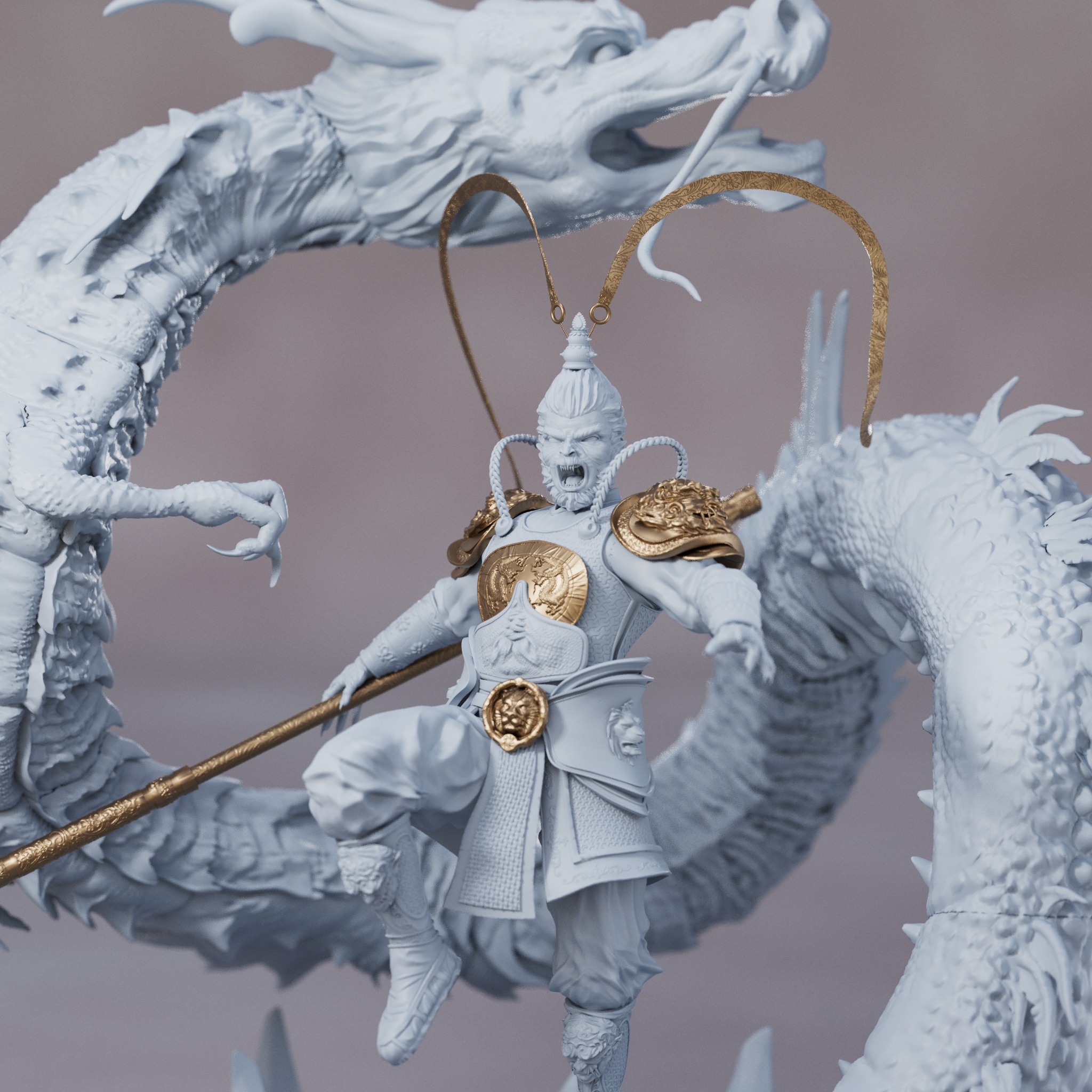 Monkey King Wukong STL 3d print 3D print model_4
