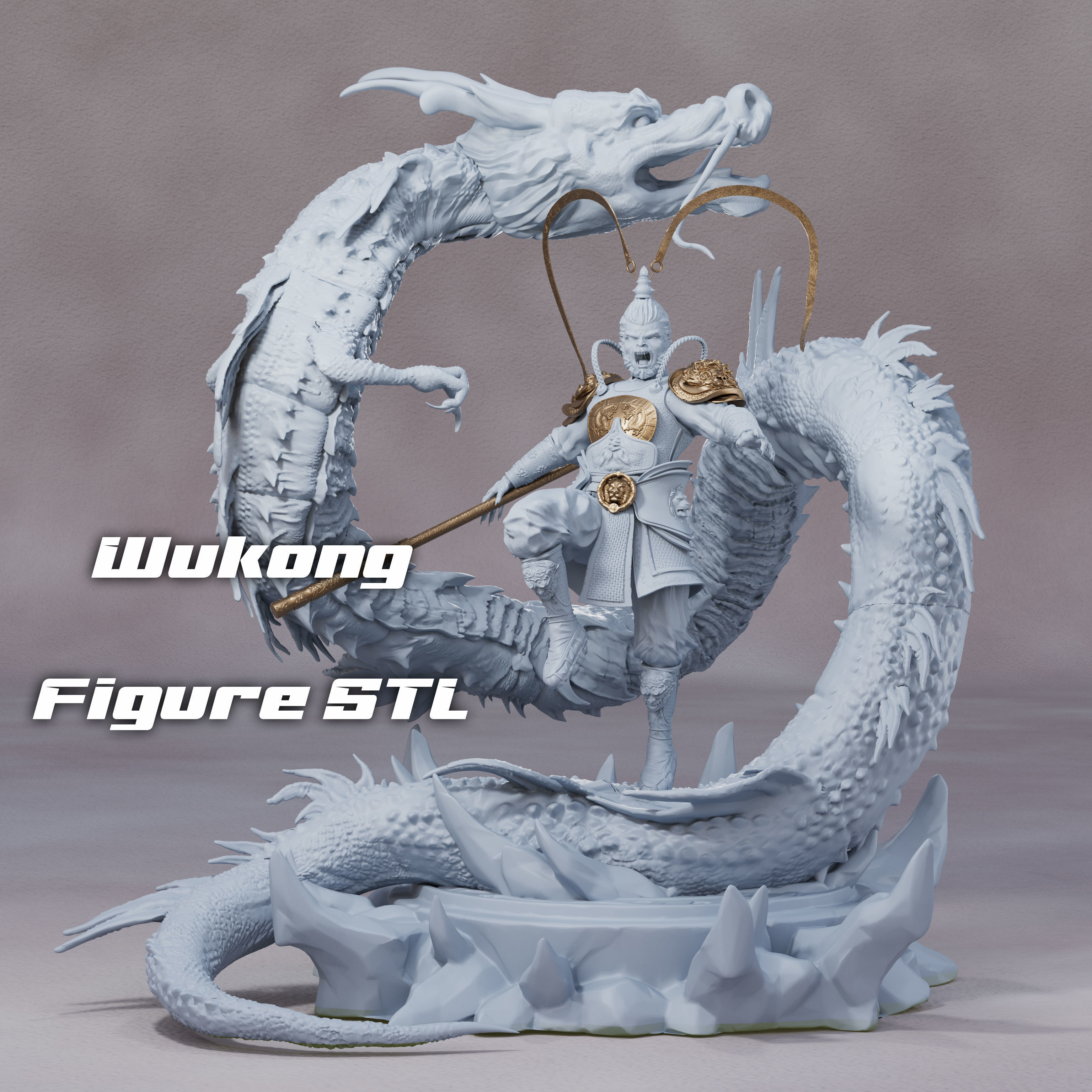 Monkey King Wukong STL 3d print 3D print model_3