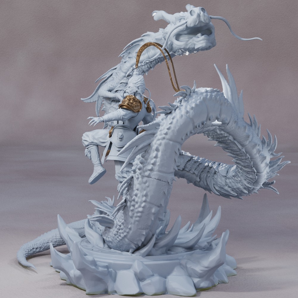 Monkey King Wukong STL 3d print 3D print model_9