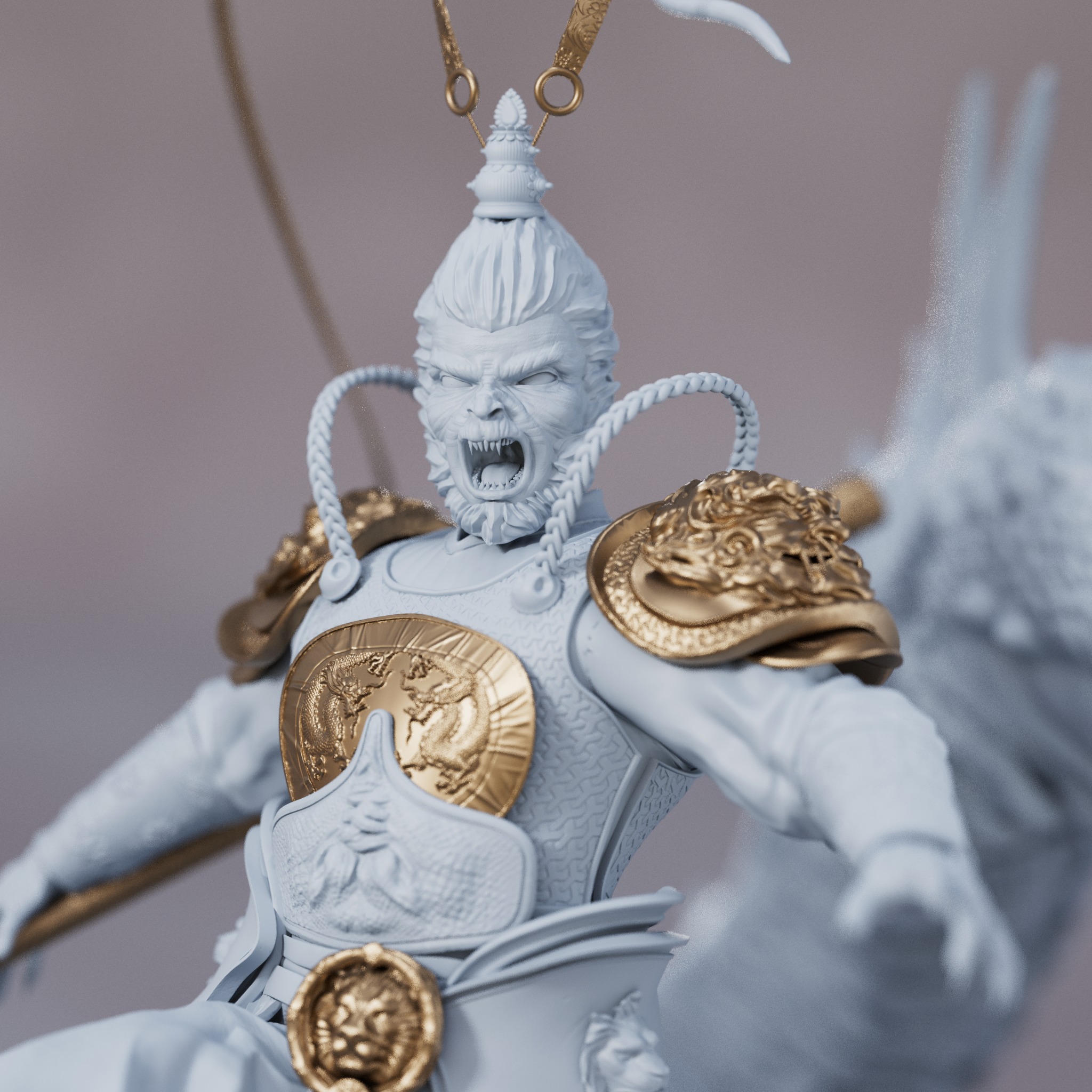 Monkey King Wukong STL 3d print 3D print model_7