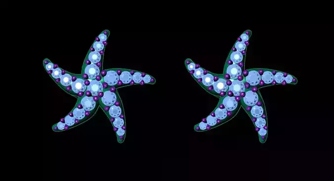 star earing 3D print model