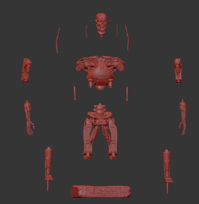 T-800 Terminator V2 High Detal 3D print model_3