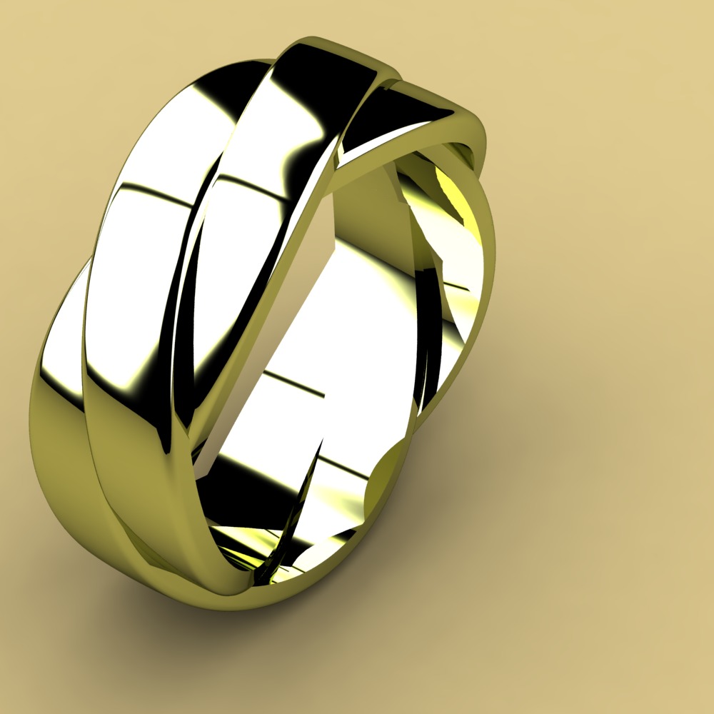 David Yurman Helios Band Ring 3D print model_1