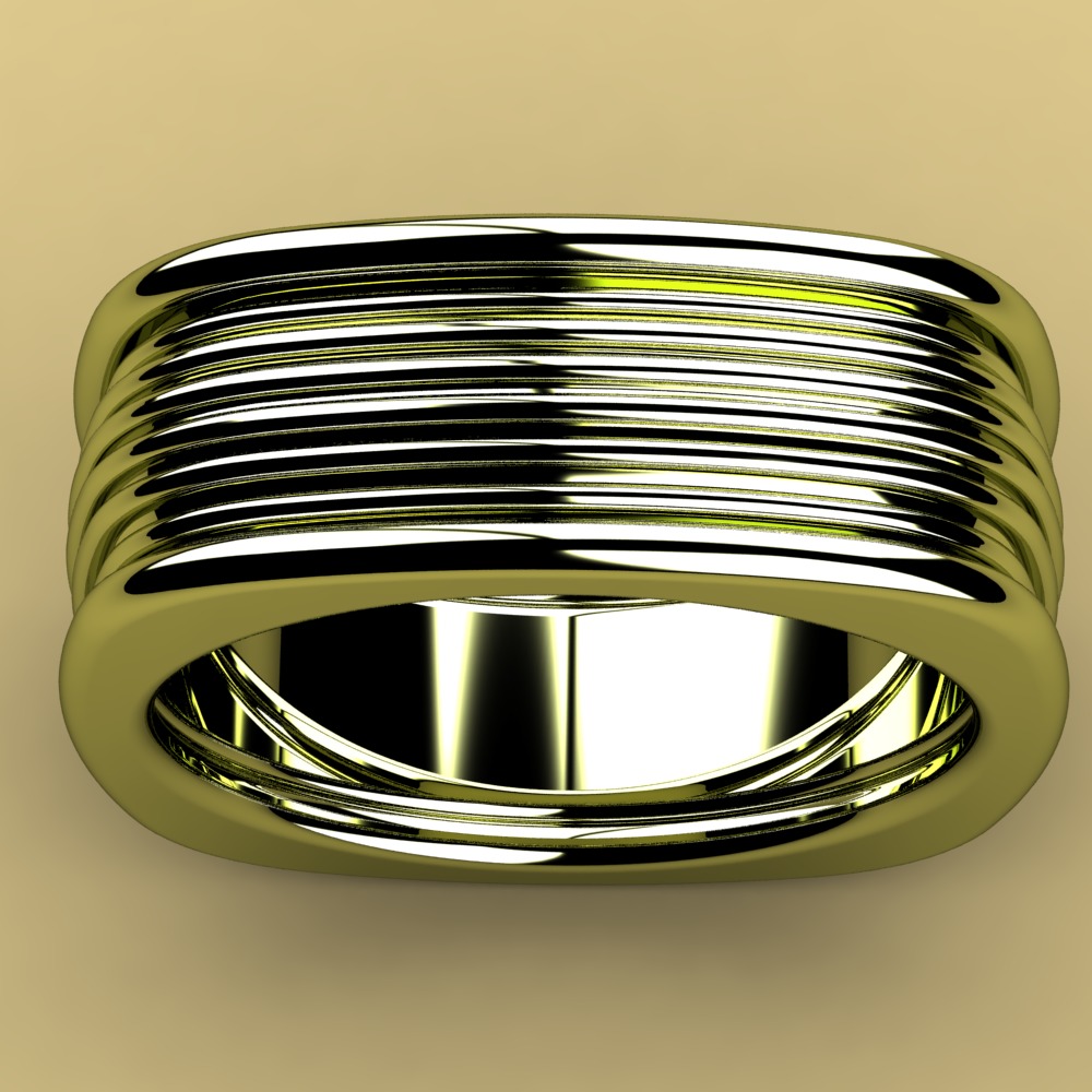 David Yurman Royal Cord Square Ring 3D print model_1