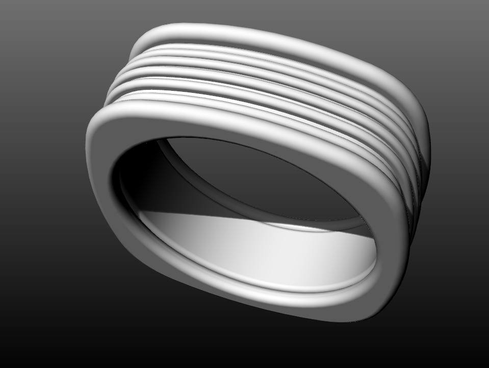 David Yurman Royal Cord Square Ring 3D print model_7