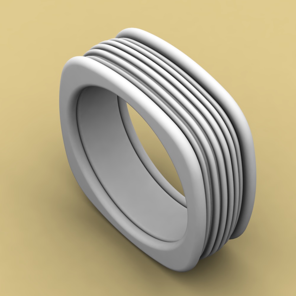 David Yurman Royal Cord Square Ring 3D print model_4