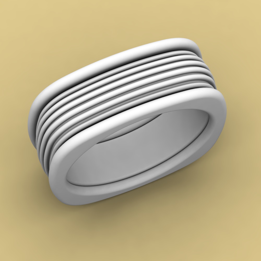 David Yurman Royal Cord Square Ring 3D print model_3