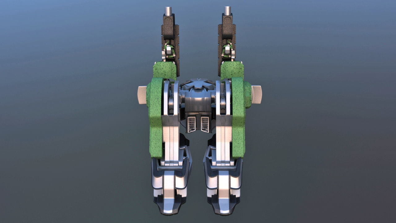 Jetpack Battle Robot 3D model_27