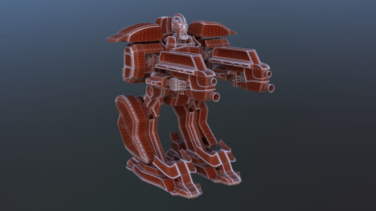 Jetpack Battle Robot 3D model_29