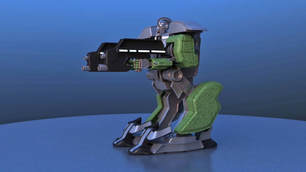 Jetpack Battle Robot 3D model_12