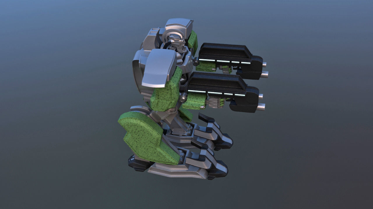 Jetpack Battle Robot 3D model_14