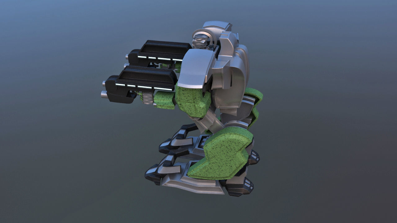 Jetpack Battle Robot 3D model_18