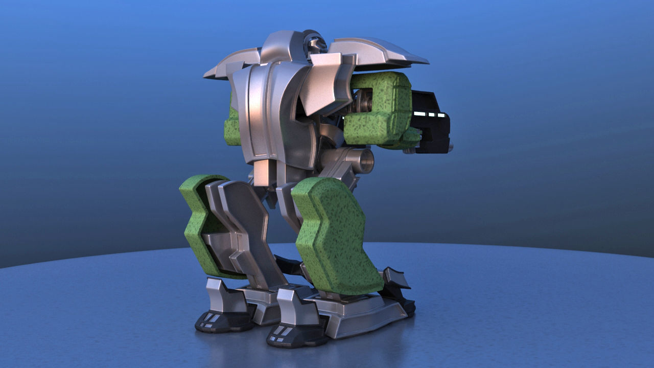 Jetpack Battle Robot 3D model_7
