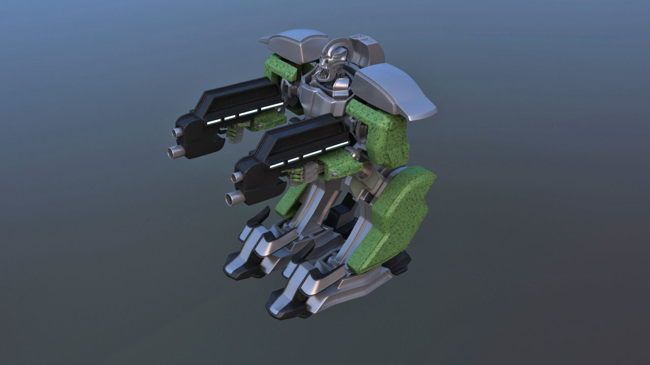 Jetpack Battle Robot 3D model_19