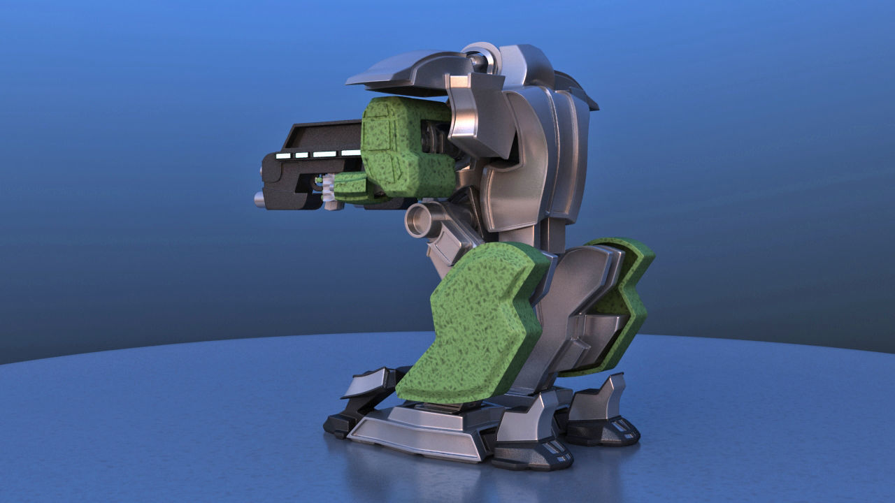 Jetpack Battle Robot 3D model_10
