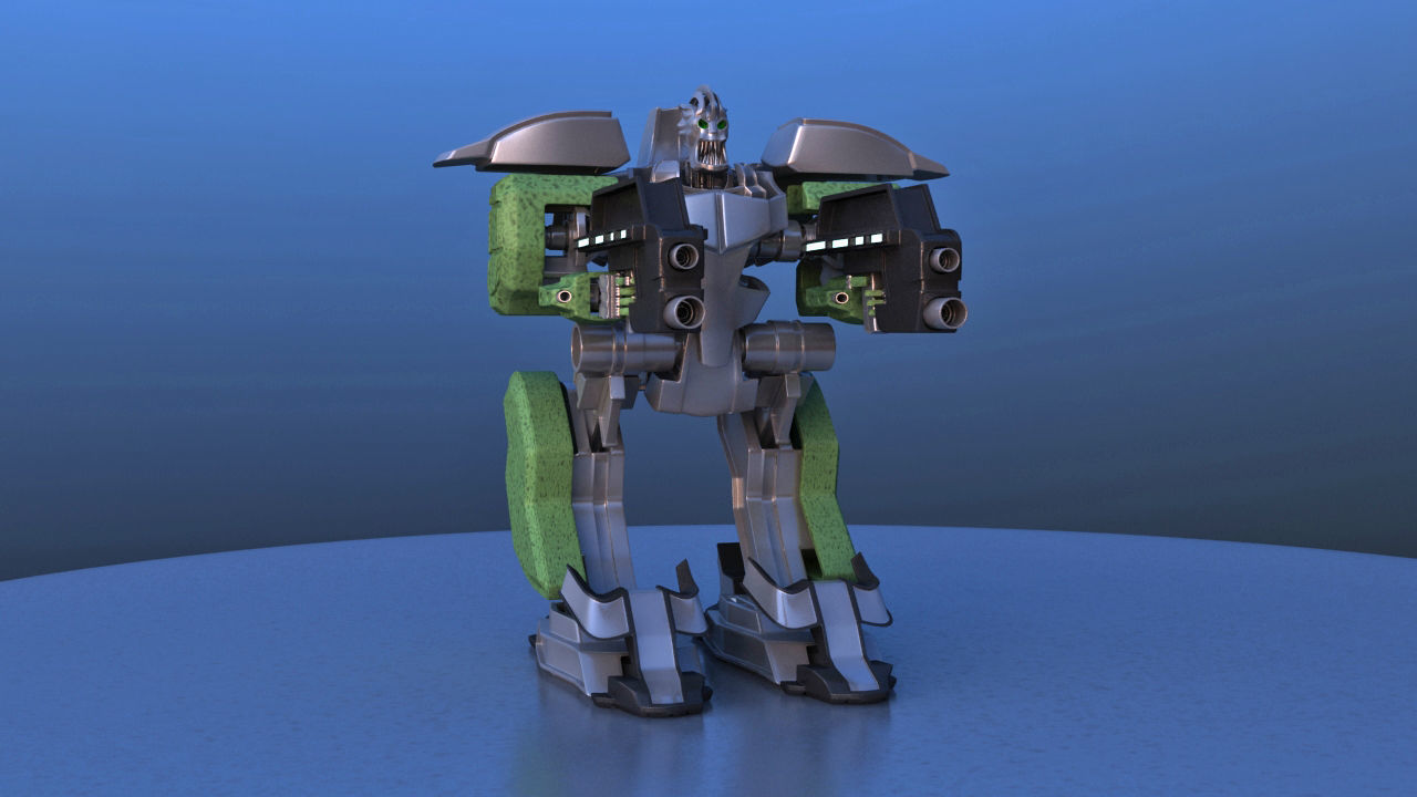 Jetpack Battle Robot 3D model_4