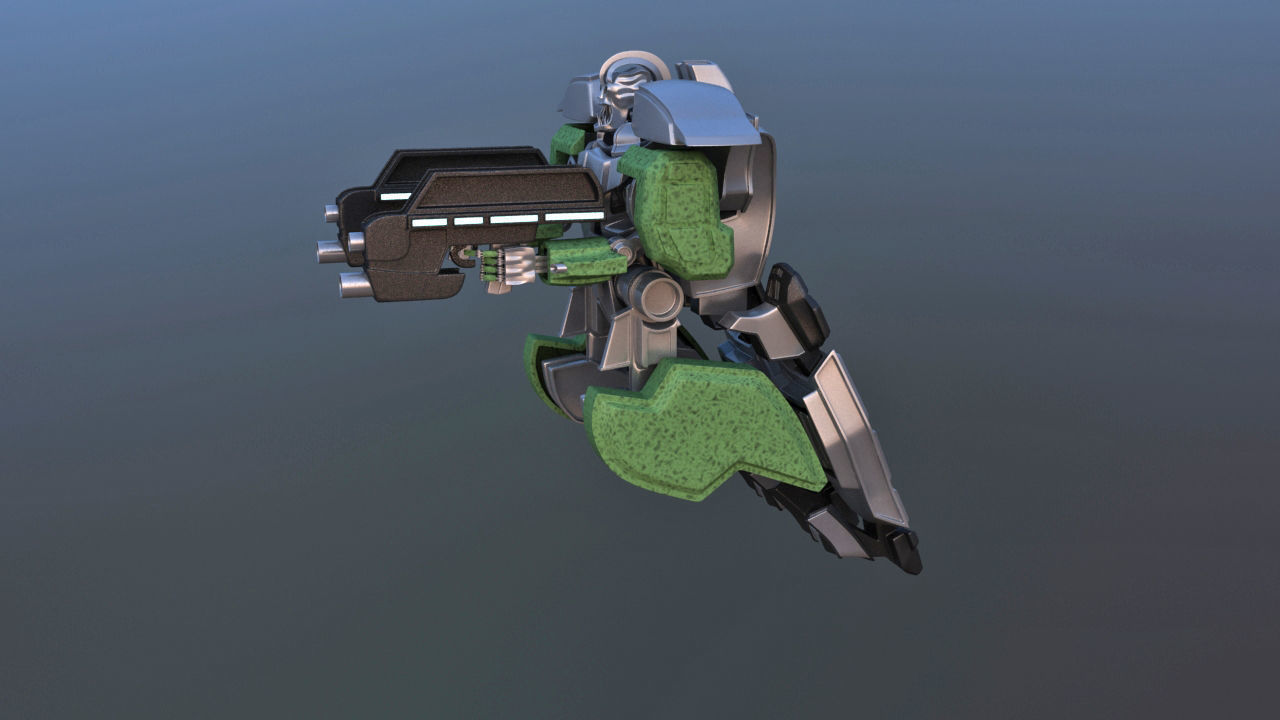 Jetpack Battle Robot 3D model_25