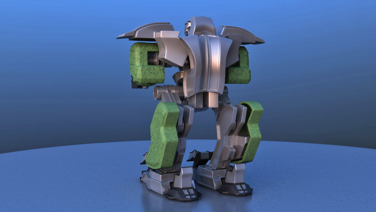 Jetpack Battle Robot 3D model_9
