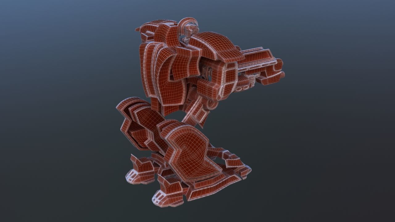 Jetpack Battle Robot 3D model_31