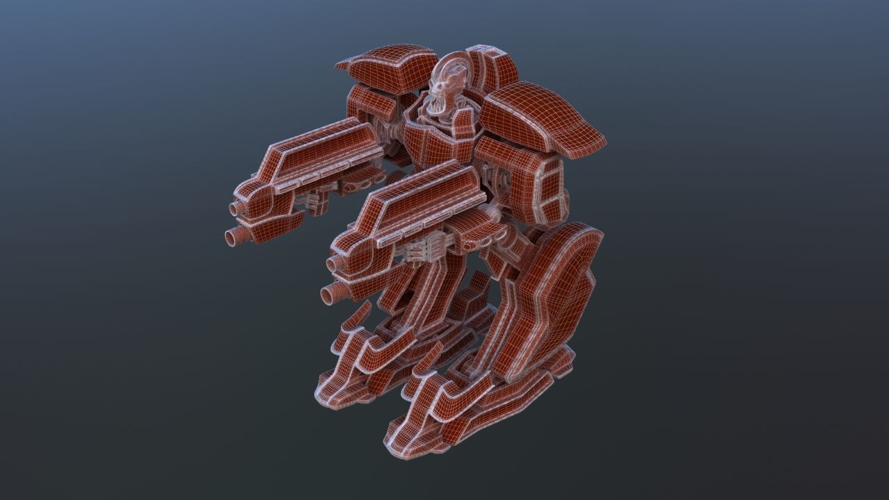 Jetpack Battle Robot 3D model_35