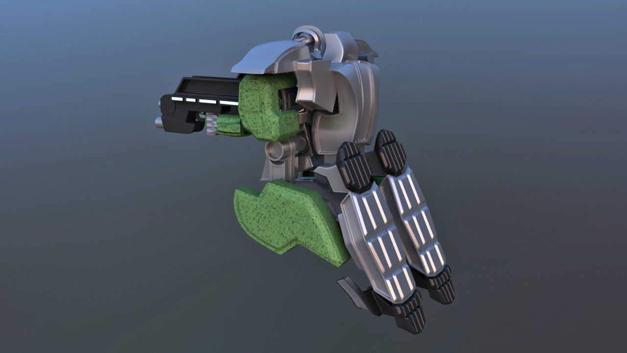 Jetpack Battle Robot 3D model_26
