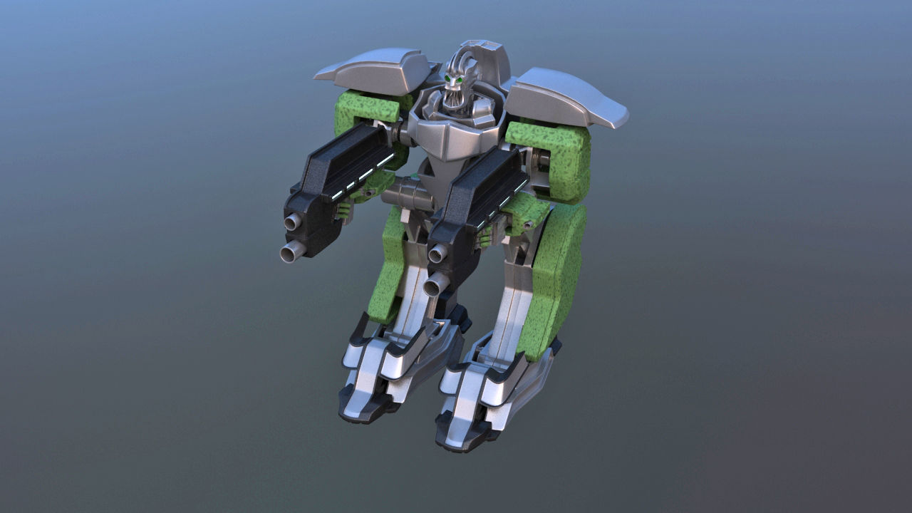 Jetpack Battle Robot 3D model_20