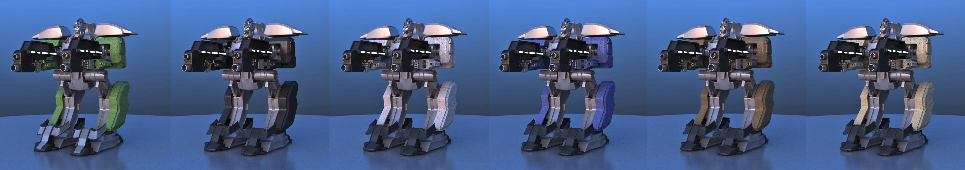 Jetpack Battle Robot 3D model_28