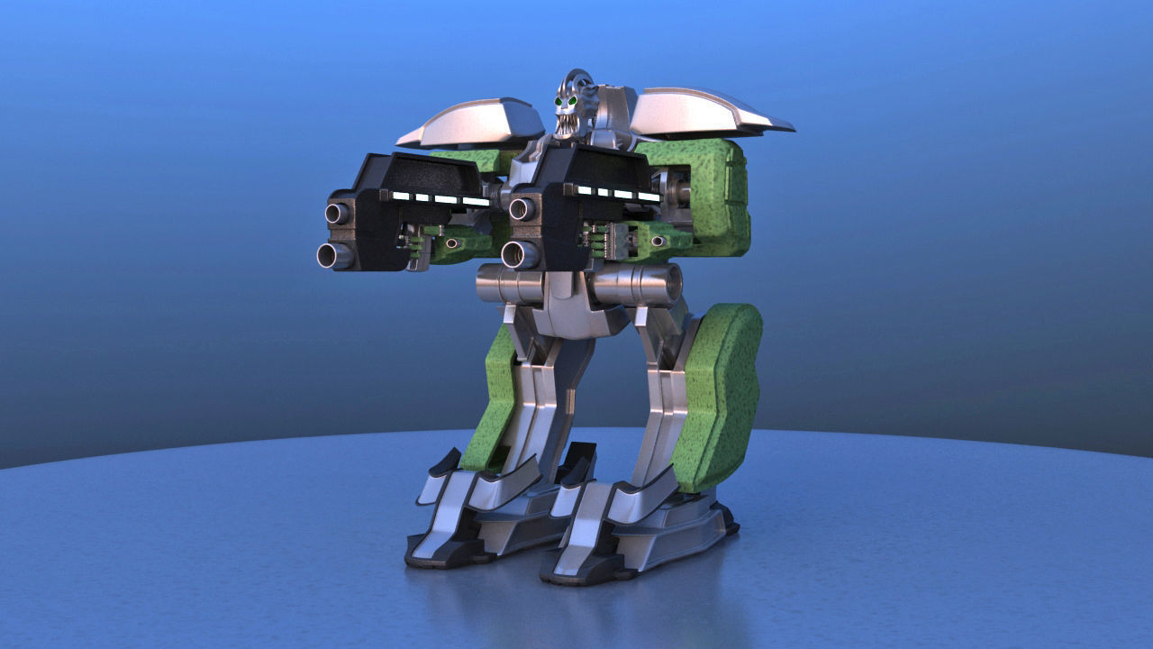 Jetpack Battle Robot 3D model_2