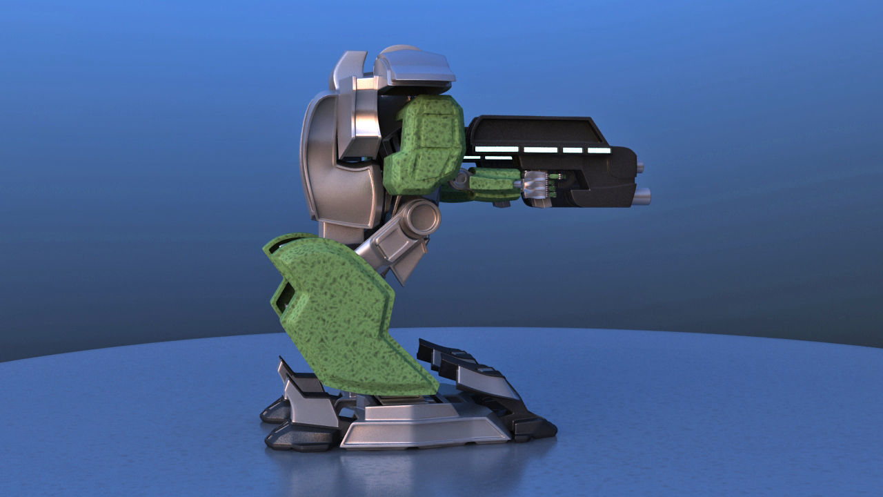 Jetpack Battle Robot 3D model_6