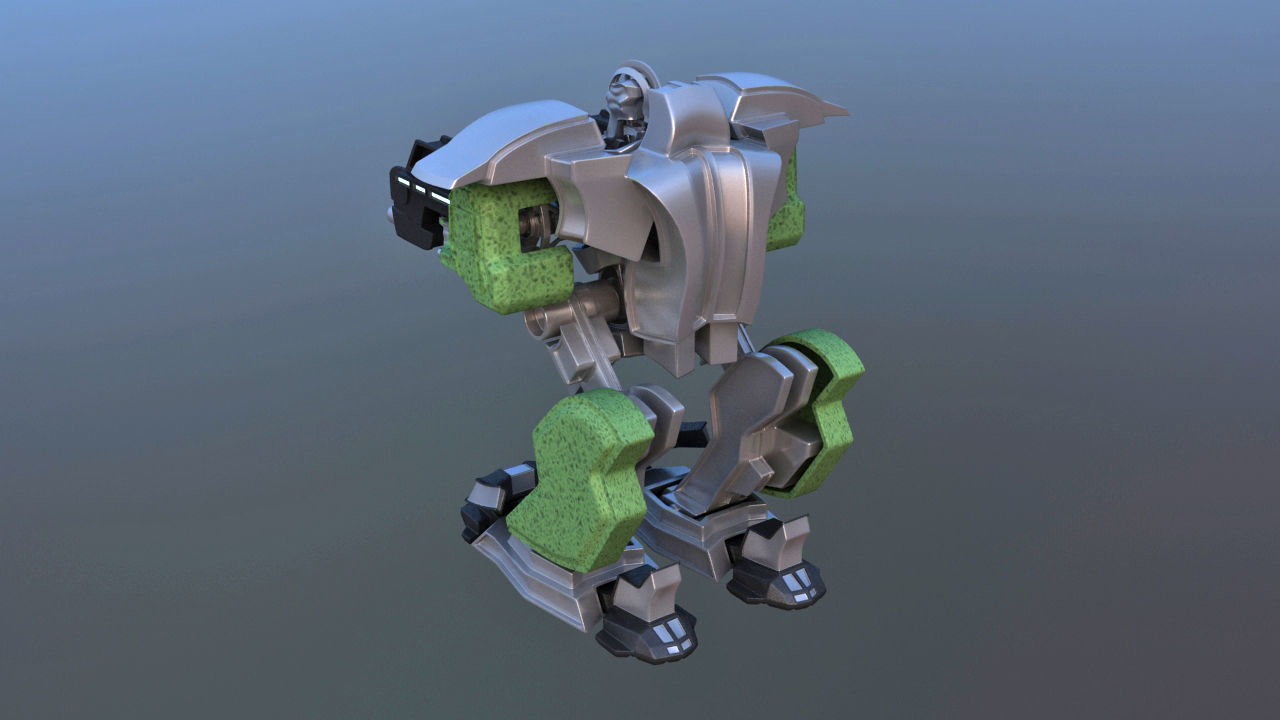 Jetpack Battle Robot 3D model_17