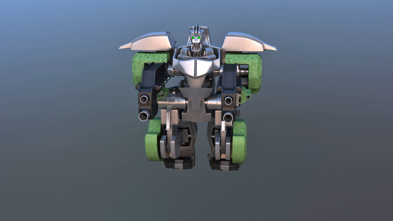 Jetpack Battle Robot 3D model_23