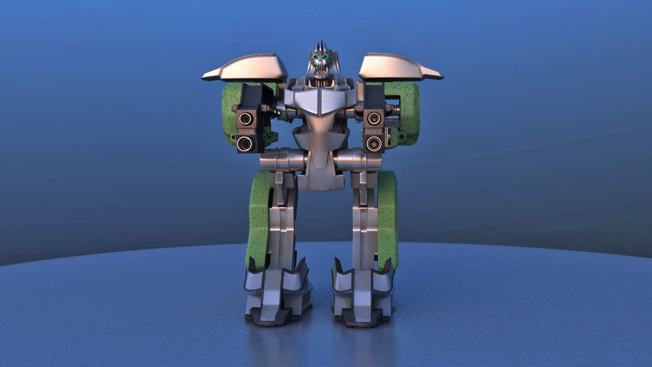 Jetpack Battle Robot 3D model_3