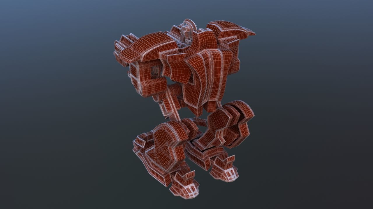 Jetpack Battle Robot 3D model_33