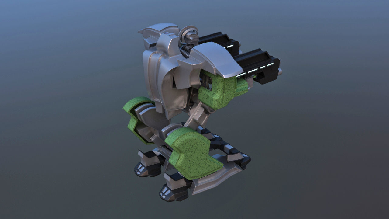 Jetpack Battle Robot 3D model_15