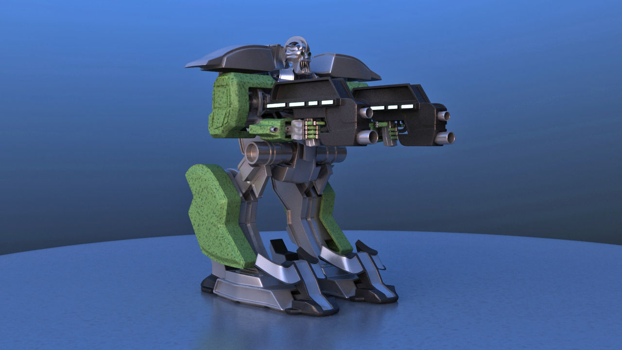 Jetpack Battle Robot 3D model_5