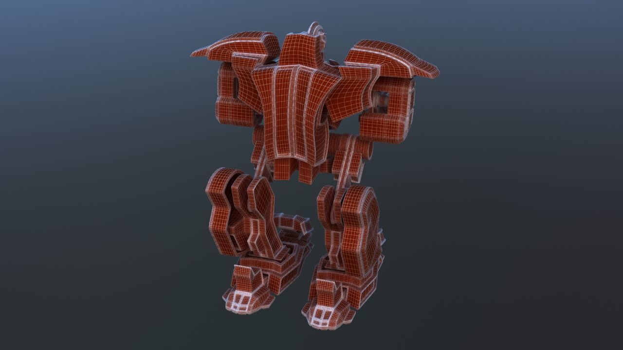 Jetpack Battle Robot 3D model_32