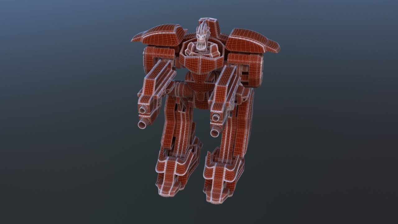 Jetpack Battle Robot 3D model_36