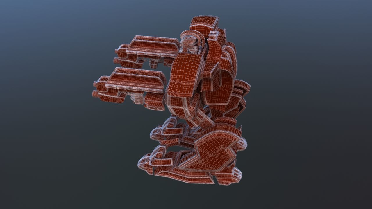 Jetpack Battle Robot 3D model_34